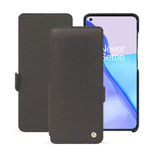 Estojo de couro de luxo para OnePlus 11Anthracite ( Pantone #41403c ) 