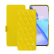 OnePlus 11 leather case - Jaune fluo - Couture ( Pantone #c9ff57 ) 