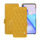 Capa em pele OnePlus 11 - Jaune soulèu - Couture ( Pantone #F3B934 )