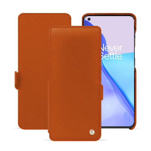 Estojo de couro de luxo para OnePlus 11Orange vibrant ( Pantone #e36b39 ) 