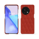 OnePlus 11 leather cover - Papaye - Couture ( Pantone #b54317 ) 