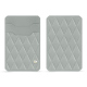 X2-Kartenhalter - Gris - Couture ( Nappa - Pantone #c1c6c8 ) 