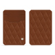 Porte cartes X2 - Marron - Couture ( Nappa - Pantone #8B4720 ) 