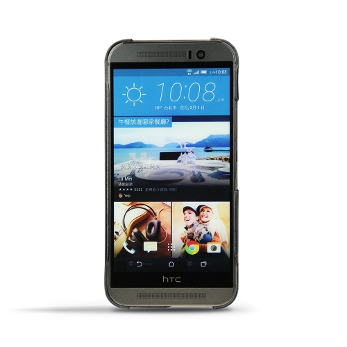 Lederschutzhülle Housse cuir HTC One M9 - Noir ( Nappa - Black ) 