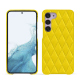 硬质真皮保护套 Samsung Galaxy S23 - Jaune fluo - Couture ( Pantone #c9ff57 ) 
