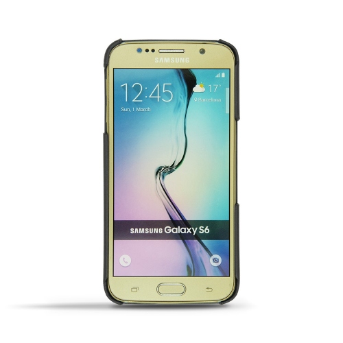 Funda de piel Samsung SM-G920A Galaxy S6 - Noir ( Nappa - Black ) 