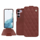 Samsung Galaxy S23 leather case - Passion vintage - Couture ( Pantone #591d16 ) 