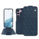 Housse cuir Samsung Galaxy S23 - Jean vintage - Couture ( Pantone #2f414f  ) 