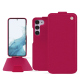 Housse cuir Samsung Galaxy S23 - Rose fluo ( Pantone #ff16b4 ) 