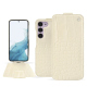 Samsung Galaxy S23 leather case - Crocodile milk ( Pantone #d6d2c4 ) 