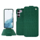 Housse cuir Samsung Galaxy S23 - Crocodile pino ( Pantone #173F35 ) 