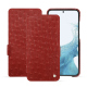 Capa em pele Samsung Galaxy S23 - Autruche ciliegia ( Pantone #a4343a ) 