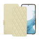 Housse cuir Samsung Galaxy S23 - Ivoire - Couture ( Pantone #d6d6c6 ) 