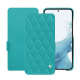 Samsung Galaxy S23 leather case - Bleu fluo - Couture
