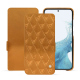 Housse cuir Samsung Galaxy S23 - Or Maïa - Couture ( Pantone 871C ) 