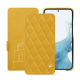 Custodia in pelle Samsung Galaxy S23 - Jaune soulèu - Couture ( Pantone #F3B934 )