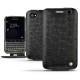 Housse cuir Blackberry Classic - Autruche nero