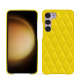 Funda de piel Samsung Galaxy S23+ - Jaune fluo - Couture ( Pantone #c9ff57 ) 