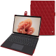 Microsoft Surface Pro 9 leather case - Rouge - Couture ( Nappa - Pantone #d50032 ) 