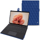 Microsoft Surface Pro 9 leather case - Bleu océan - Couture ( Nappa - Pantone #003da5 ) 