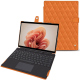 Capa em pele Microsoft Surface Pro 9 - Orange - Couture ( Nappa - Pantone #ff9351 ) 