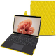Funda de piel Microsoft Surface Pro 9 - Jaune fluo - Couture ( Pantone #c9ff57 ) 