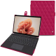 Microsoft Surface Pro 9 leather case - Rose fluo - Couture ( Pantone #ff16b4 ) 