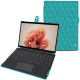 Microsoft Surface Pro 9 leather case - Bleu fluo - Couture