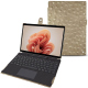 Microsoft Surface Pro 9 leather case - Autruche desert ( Pantone #A39382 ) 