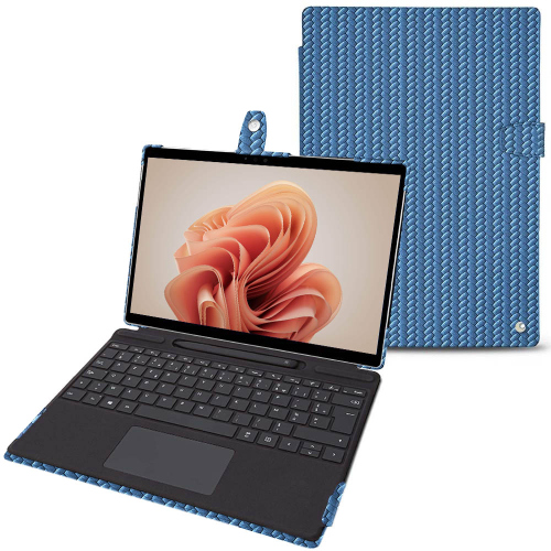 High-quality leather case for Microsoft Surface Pro 9, 10 and 11Abaca ishia ( Pantone #395775 ) 