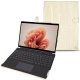 Lederschutzhülle Microsoft Surface Pro 9 - Crocodile milk ( Pantone #d6d2c4 ) 