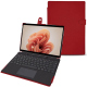 Housse cuir Microsoft Surface Pro 9 - Rouge PU ( Pantone #d50032 )