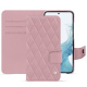 Housse cuir Samsung Galaxy S23 - Rose - Couture ( Nappa - Pantone #efbae1 ) 