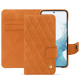 Custodia in pelle Samsung Galaxy S23 - Mandarine vintage - Couture ( Pantone #d47231 ) 