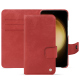 Samsung Galaxy S23+ leather case - Cerise vintage ( Pantone #a6302e ) 