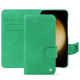 Housse cuir Samsung Galaxy S23+ - Menthe vintage ( Pantone #37b375 ) 