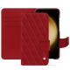 Capa em pele Samsung Galaxy S23+ - Rouge - Couture ( Nappa - Pantone #d50032 ) 