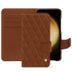 Capa em pele Samsung Galaxy S23+ - Marron - Couture ( Nappa - Pantone #8B4720 ) 