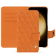 Samsung Galaxy S23+ leather case - Orange - Couture ( Nappa - Pantone #ff9351 ) 