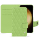 硬质真皮保护套 Samsung Galaxy S23+ - Vert olive - Couture ( Nappa - Pantone #a7c58e ) 
