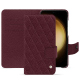 Funda de piel Samsung Galaxy S23+ - Lie de vin - Couture ( Pantone #412234 ) 