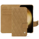 Capa em pele Samsung Galaxy S23+ - Sable vintage - Couture ( Pantone #9b7340 ) 