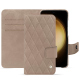 Custodia in pelle Samsung Galaxy S23+ - Taupe vintage - Couture ( Pantone #591d16 ) 