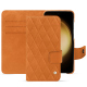 Capa em pele Samsung Galaxy S23+ - Mandarine vintage - Couture ( Pantone #d47231 ) 