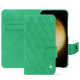 Custodia in pelle Samsung Galaxy S23+ - Menthe vintage - Couture ( Pantone #37b375 ) 