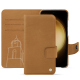 Housse cuir Samsung Galaxy S23+ - Castan esparciate ( Pantone #824F2A )