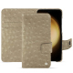 Custodia in pelle Samsung Galaxy S23+ - Autruche desert ( Pantone #A39382 ) 