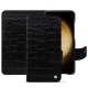Lederschutzhülle Samsung Galaxy S23+ - Crocodile nero ( Noir / Black) 