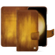Housse cuir Samsung Galaxy S23+ - Doré Patine