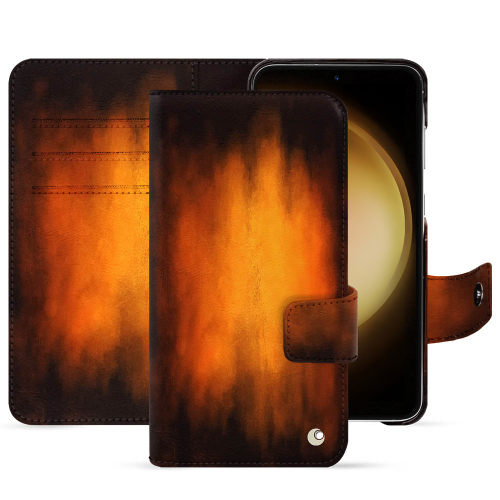 三星Galaxy S23+的豪华钱包套Fauve Patine